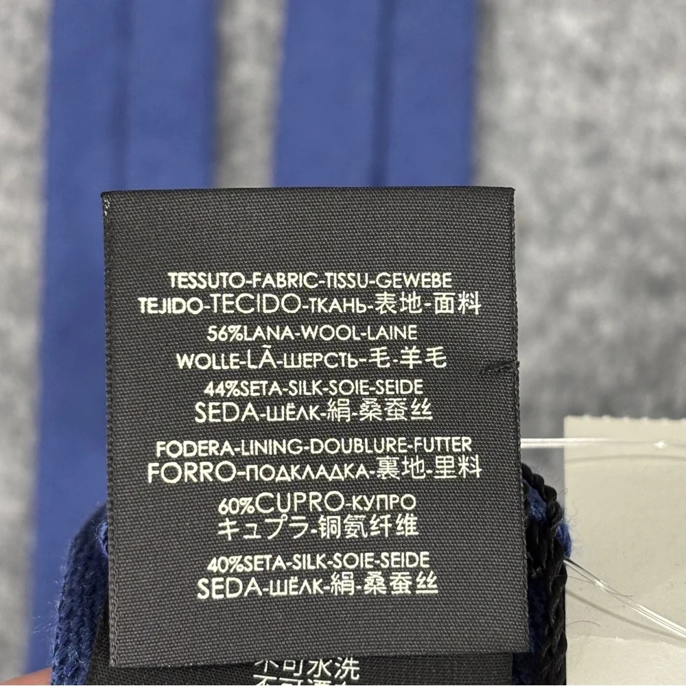 Gucci UFO Space 7.0 Blue Tie Wool Silk NWT